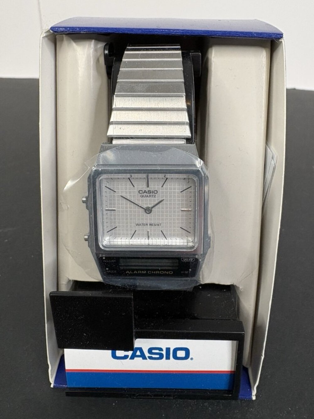 Casio AQ800E-7ACF Men's Analog Digital Quartz Wristwatch Dual Time Silver Steel